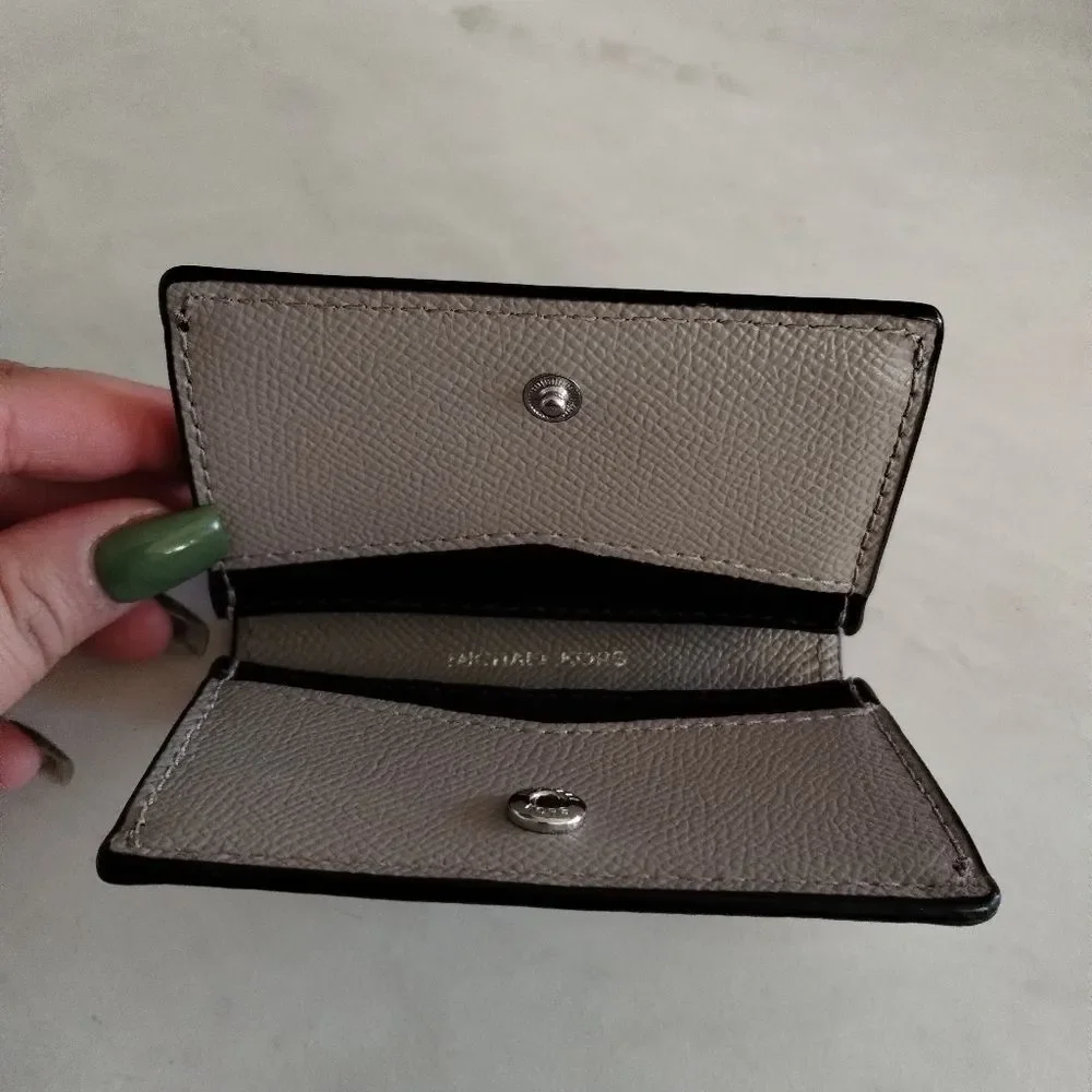 Michael Kors Jet Set Two Tone Pebbled Leather Wallet NWOT